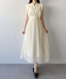 mipiarl（ミピアール）の「ラッフルピンタックプリーツワンピース（ワンピース）」