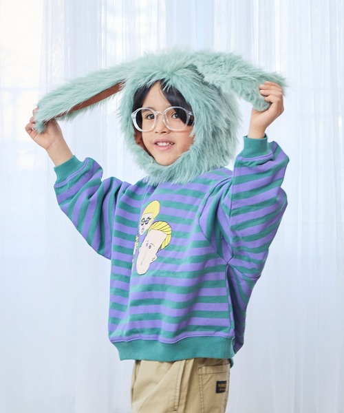 MARKEY'S（マーキーズ）の「MIXフェイクファーウサミミボウシ/kids（ニットキャップ/ビーニー・キッズ・ブラウン/キャメル/ライトブルー・FREE）」の3枚目の写真