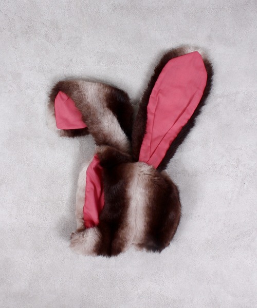 MARKEY'S（マーキーズ）の「MIXフェイクファーウサミミボウシ/kids（ニットキャップ/ビーニー・キッズ・ブラウン/キャメル/ライトブルー・FREE）」の11枚目の写真