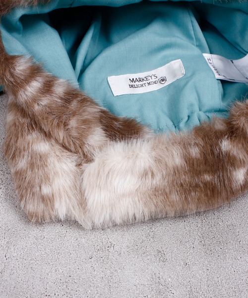 MARKEY'S（マーキーズ）の「MIXフェイクファーウサミミボウシ/kids（ニットキャップ/ビーニー・キッズ・ブラウン/キャメル/ライトブルー・FREE）」の4枚目の写真