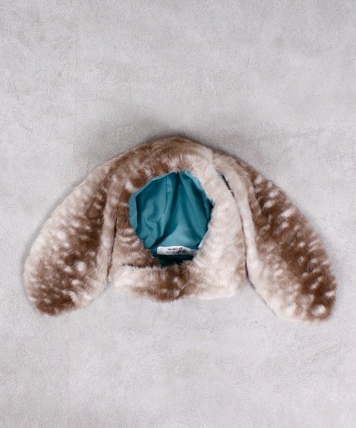 MARKEY'S（マーキーズ）の「MIXフェイクファーウサミミボウシ/kids（ニットキャップ/ビーニー・キッズ・ブラウン/キャメル/ライトブルー・FREE）」の6枚目の写真