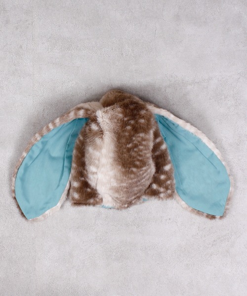 MARKEY'S（マーキーズ）の「MIXフェイクファーウサミミボウシ/kids（ニットキャップ/ビーニー・キッズ・ブラウン/キャメル/ライトブルー・FREE）」の7枚目の写真