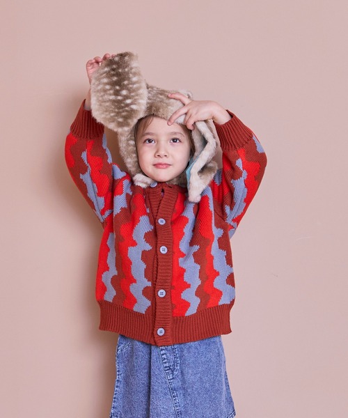 MARKEY'S（マーキーズ）の「MIXフェイクファーウサミミボウシ/kids（ニットキャップ/ビーニー・キッズ・ブラウン/キャメル/ライトブルー・FREE）」の21枚目の写真