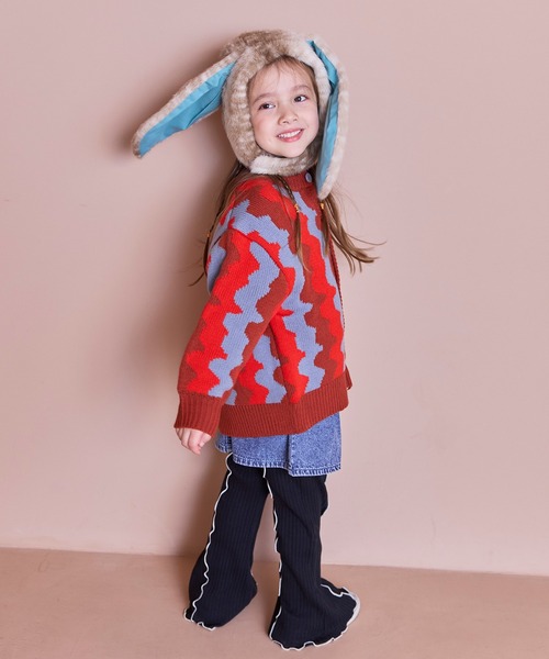 MARKEY'S（マーキーズ）の「MIXフェイクファーウサミミボウシ/kids（ニットキャップ/ビーニー・キッズ・ブラウン/キャメル/ライトブルー・FREE）」の20枚目の写真