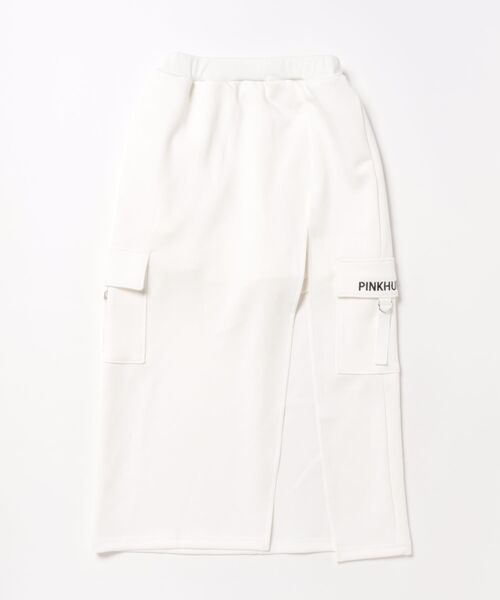 PINKHUNT（ピンクハント）の「PINKHUNT スリットロングカーゴスカート 1149K（スカート・キッズ・ブラック/ホワイト/チャコールグレー・120cm/130cm/140cm/150cm/160cm）」の17枚目の写真