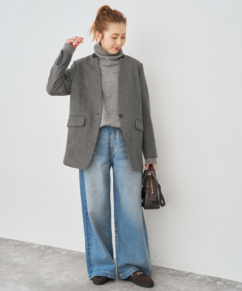 クラシックツイードVカラージャケット（ノーカラージャケット）｜Spick