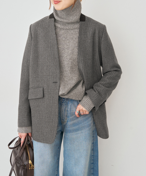 Spick & Span（スピックアンドスパン）の「クラシックツイードVカラージャケット（ノーカラージャケット・レディース・その他1/その他5・36/38）」の5枚目の写真