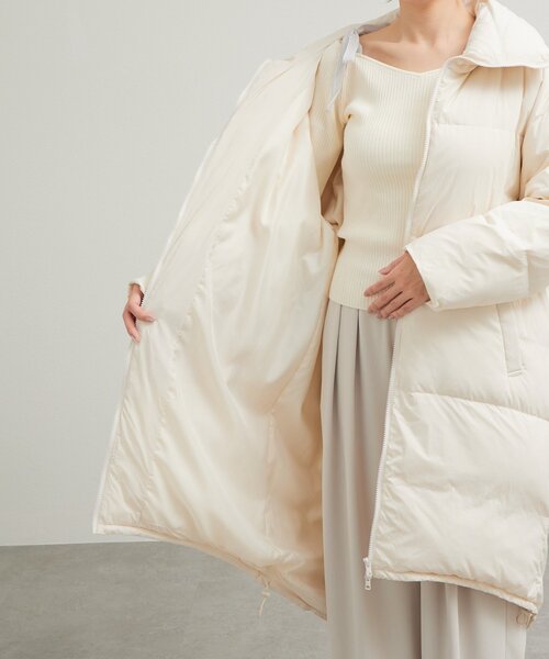 La boutique BonBon（ラブティックボンボン）の「タフタロングダウンコート（ダウンジャケット/コート・レディース・オフホワイト・FREE）」の7枚目の写真
