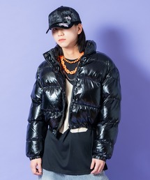 a.p.o.v.（エーピーオービー）の「a.p.o.v. メタリックリップストップクロップド中綿ジャケット（ダウンジャケット/コート）」