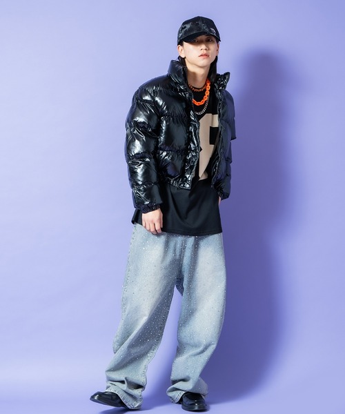 a.p.o.v.(エーピーオービー)の「a.p.o.v. メタリックリップストップクロップド中綿ジャケット(ダウンジャケット/コート・メンズ・ブラック/シルバー・ONESIZE)」の8枚目の写真