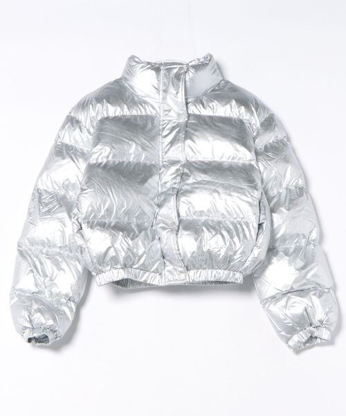 a.p.o.v.(エーピーオービー)の「a.p.o.v. メタリックリップストップクロップド中綿ジャケット(ダウンジャケット/コート・メンズ・ブラック/シルバー・ONESIZE)」の6枚目の写真