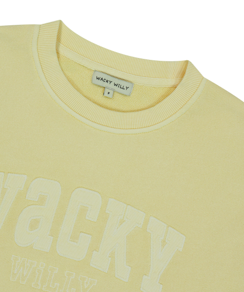 Wacky WiLLy(ワッキーウィリー)の「ウィメンズセミオーバーフィットピグメントマンツーマンイエロー(スウェット・レディース・その他・F)」の4枚目の写真