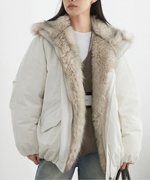 AMAJI（アマジ）の「ボリューム裏ファー ライナー風 中綿ブルゾン（ブルゾン）」