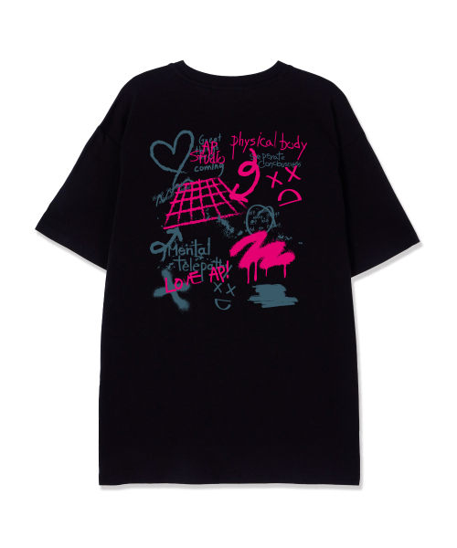 ASTRAL PROJECTION(アストラルプロジェクション)の「グラフィティスーピマコットンラウンドネック半袖Tシャツ_ブラック(Tシャツ/カットソー・メンズ・その他・LARGE/MEDIUM/X-LARGE)」の1枚目の写真