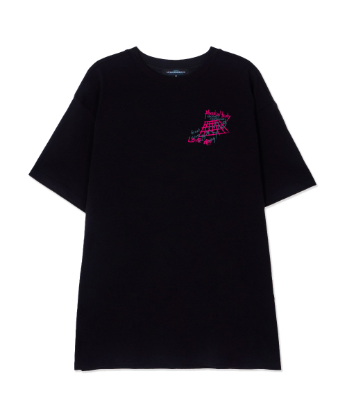 ASTRAL PROJECTION(アストラルプロジェクション)の「グラフィティスーピマコットンラウンドネック半袖Tシャツ_ブラック(Tシャツ/カットソー・メンズ・その他・LARGE/MEDIUM/X-LARGE)」の2枚目の写真