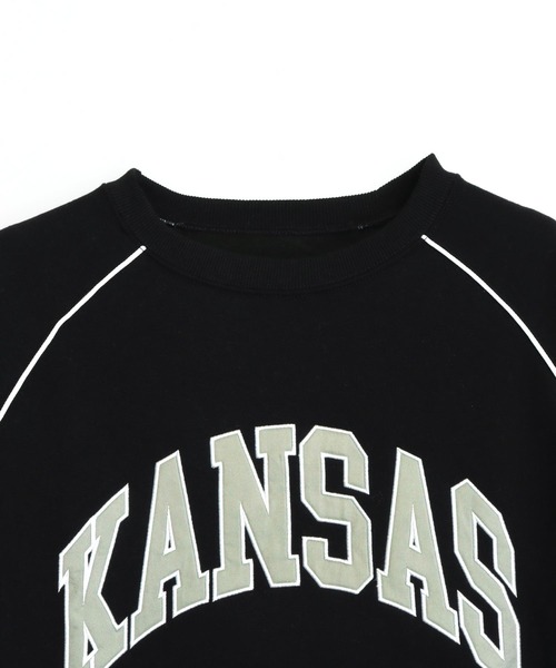 ANAP（アナップ）の「ワッペン 刺繍 ロゴ パイピング 裏起毛 スウェット（スウェット・レディース・グレー/ブラック/レッド・F）」の22枚目の写真