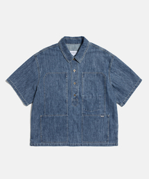 US Denim Pullover Work Shirt Washed Indigo
