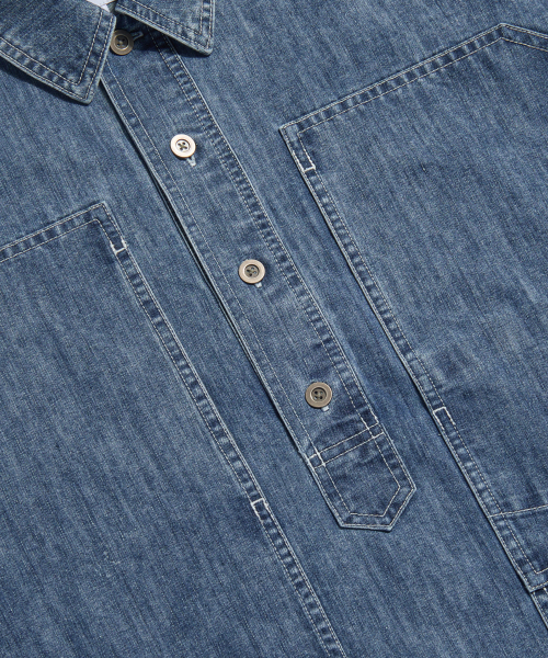ESPIONAGE(エスピオナジ)の「US Denim Pullover Work Shirt Washed Indigo(シャツ/ブラウス・レディース・その他・MEDIUM/LARGE/X-LARGE)」の6枚目の写真