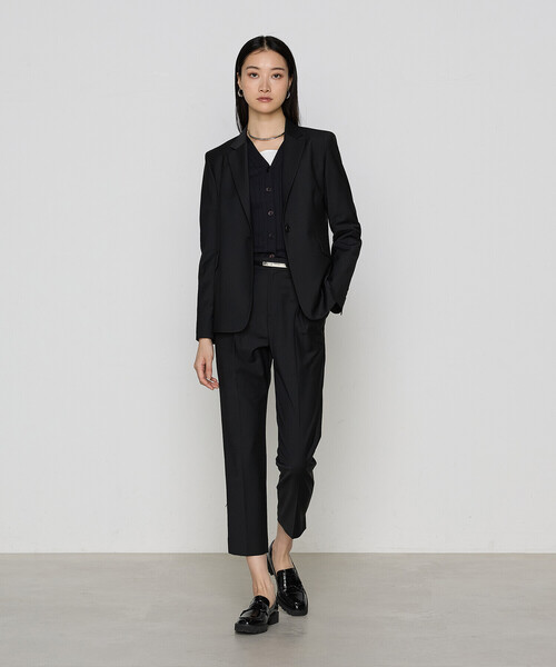 COMME CA(コムサ)の「〔 TALLサイズ 〕 コットンダルストレッチ カーディガン(カーディガン/ボレロ・レディース・ブラック/オフホワイト・15号)」の4枚目の写真