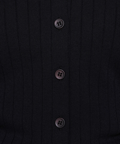 COMME CA(コムサ)の「〔 TALLサイズ 〕 コットンダルストレッチ カーディガン(カーディガン/ボレロ・レディース・ブラック/オフホワイト・15号)」の12枚目の写真