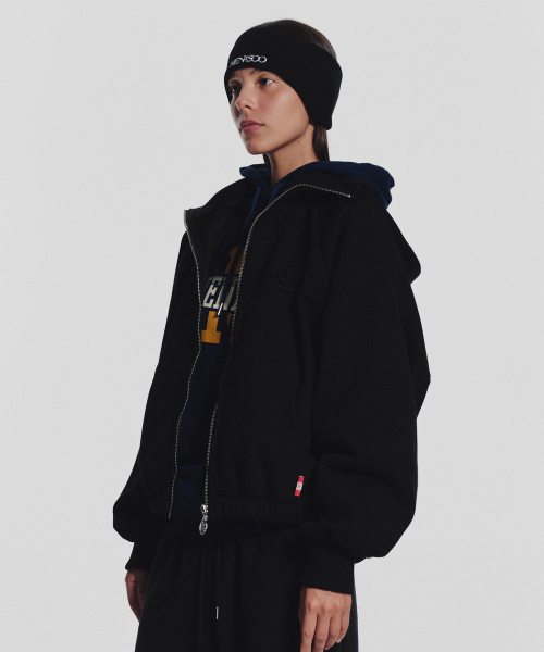 MENASOO(ミナス)の「Waffle Mink Daily Hooded Zip Up_Black(パーカー・レディース・ブラック・F)」の2枚目の写真