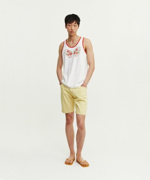 FROM ARLES(フロムアルル)の「フラワープリントスリーブレス/ホワイト(Tシャツ/カットソー・メンズ・ホワイト・LARGE)」の4枚目の写真