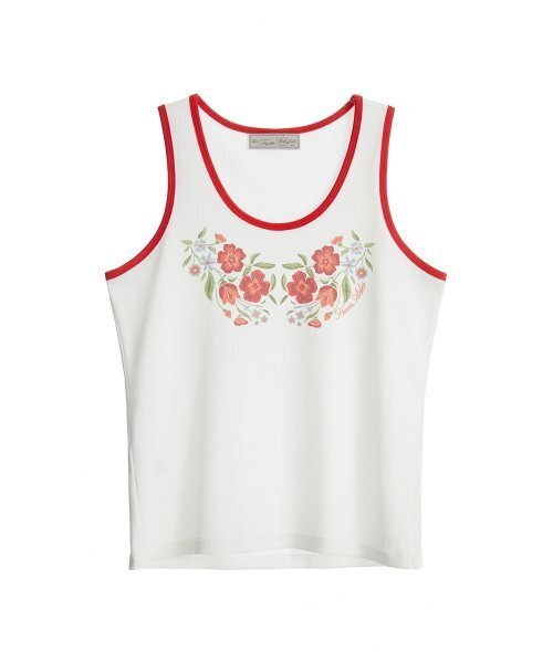 FROM ARLES(フロムアルル)の「フラワープリントスリーブレス/ホワイト(Tシャツ/カットソー・メンズ・ホワイト・LARGE)」の6枚目の写真