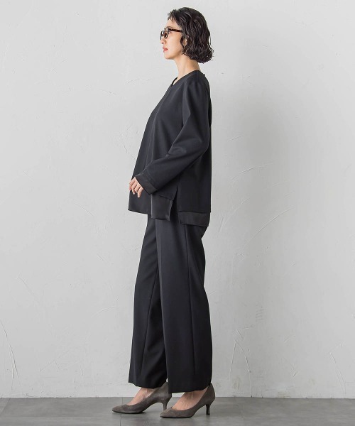 la.f…(ラエフ)の「ピクシエスタVネックブラウス≪洗濯機で洗える≫(シャツ/ブラウス・レディース・ブラック系その他/ブラック/キャメル・11号/9号/7号)」の11枚目の写真