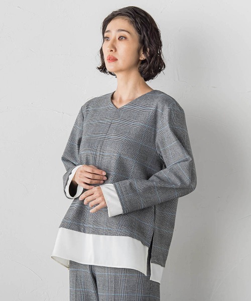 la.f…(ラエフ)の「ピクシエスタVネックブラウス≪洗濯機で洗える≫(シャツ/ブラウス・レディース・ブラック系その他/ブラック/キャメル・11号/9号/7号)」の13枚目の写真