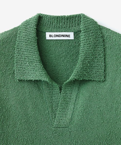 BLOND9(ブロンドナイン)の「テールヤンオープンカラ半袖ニット_グリナリー(ニット/セーター・メンズ・その他・LARGE/MEDIUM)」の3枚目の写真