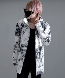『Bernings Sho/バーニングショー』BGミニ裏毛ムラ染めカットオフ長袖パーカー