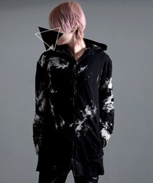 Bernings Sho（バーニングショー）の「『Bernings Sho/バーニングショー』BGミニ裏毛ムラ染めカットオフ長袖パーカー（パーカー）」