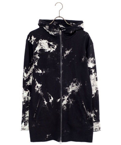 Bernings Sho(バーニングショー)の「『Bernings Sho/バーニングショー』BGミニ裏毛ムラ染めカットオフ長袖パーカー(パーカー・メンズ・ブラック/レッド/ホワイト・L/XL/M)」の19枚目の写真
