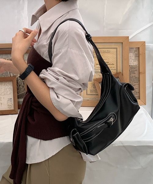 Miniministore(ミニミニストア)の「ショルダーバッグレディース 肩掛け韓国風(ショルダーバッグ・レディース・ホワイト/ブラック・FREE)」の14枚目の写真