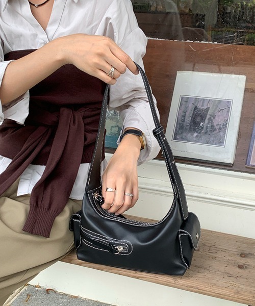 Miniministore(ミニミニストア)の「ショルダーバッグレディース 肩掛け韓国風(ショルダーバッグ・レディース・ホワイト/ブラック・FREE)」の16枚目の写真