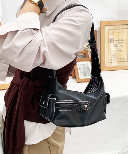 Miniministore(ミニミニストア)の「ショルダーバッグレディース 肩掛け韓国風(ショルダーバッグ・レディース・ホワイト/ブラック・FREE)」の17枚目の写真