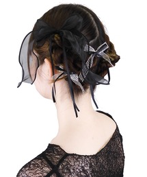 Zoule（ゾーラ）の「Zoule ゾーラ：ribbon clip set　リボン　ヘアクリップ（バレッタ/ヘアクリップ）」