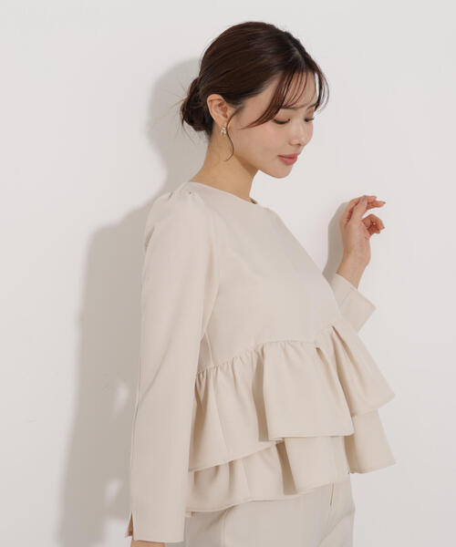 PROPORTION BODY DRESSING（プロポーションボディドレッシング）の「＜ウォッシャブル＞ランダムヘムペプラムブラウス / 1216110101（シャツ/ブラウス・レディース・ホワイト系その他/ブラック・MEDIUM/SMALL）」の21枚目の写真