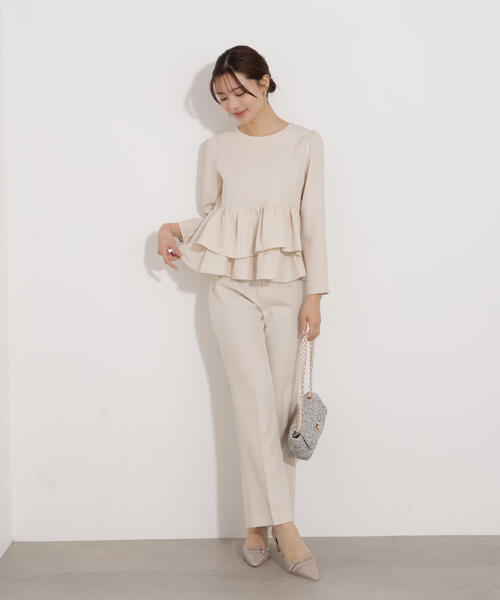 PROPORTION BODY DRESSING（プロポーションボディドレッシング）の「＜ウォッシャブル＞ランダムヘムペプラムブラウス / 1216110101（シャツ/ブラウス・レディース・ホワイト系その他/ブラック・MEDIUM/SMALL）」の19枚目の写真