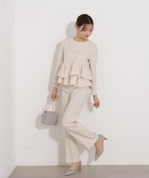 PROPORTION BODY DRESSING（プロポーションボディドレッシング）の「＜ウォッシャブル＞ランダムヘムペプラムブラウス / 1216110101（シャツ/ブラウス・レディース・ホワイト系その他/ブラック・MEDIUM/SMALL）」の18枚目の写真