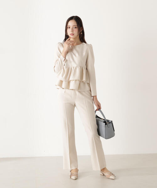 PROPORTION BODY DRESSING（プロポーションボディドレッシング）の「＜ウォッシャブル＞ランダムヘムペプラムブラウス / 1216110101（シャツ/ブラウス・レディース・ホワイト系その他/ブラック・MEDIUM/SMALL）」の13枚目の写真