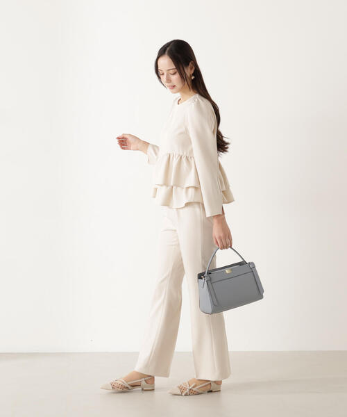 PROPORTION BODY DRESSING（プロポーションボディドレッシング）の「＜ウォッシャブル＞ランダムヘムペプラムブラウス / 1216110101（シャツ/ブラウス・レディース・ホワイト系その他/ブラック・MEDIUM/SMALL）」の11枚目の写真