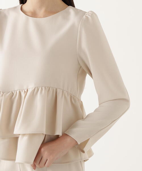 PROPORTION BODY DRESSING（プロポーションボディドレッシング）の「＜ウォッシャブル＞ランダムヘムペプラムブラウス / 1216110101（シャツ/ブラウス・レディース・ホワイト系その他/ブラック・MEDIUM/SMALL）」の4枚目の写真