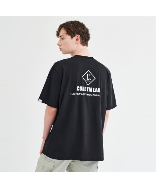CODE I'M(コードアイエム)の「LABロゴプリントオーバーサイズ半袖Tシャツブラック(Tシャツ/カットソー・メンズ・その他・MEDIUM/LARGE)」の1枚目の写真