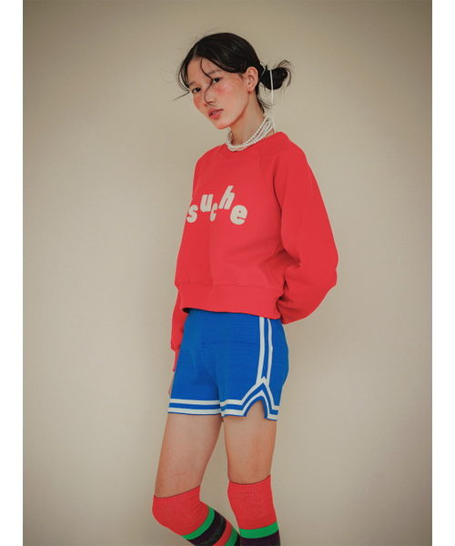 PSUCHE（プシュケ）の「LOGO CROPPED SWEATSHIRT_PURE RED（スウェット・レディース・その他・FREE）」の2枚目の写真