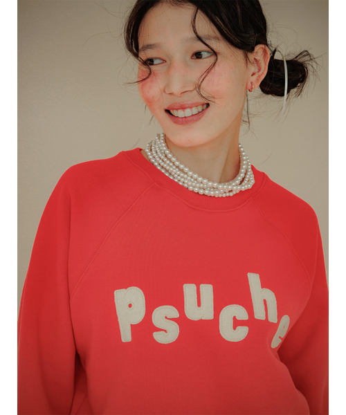 PSUCHE（プシュケ）の「LOGO CROPPED SWEATSHIRT_PURE RED（スウェット・レディース・その他・FREE）」の3枚目の写真