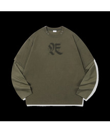 EPISODE UNTITLED（エピソードアンタイトルド）の「SIGNATURE LOGO PATCHWORK LONG SLEEVES_KHAKI（Tシャツ/カットソー）」