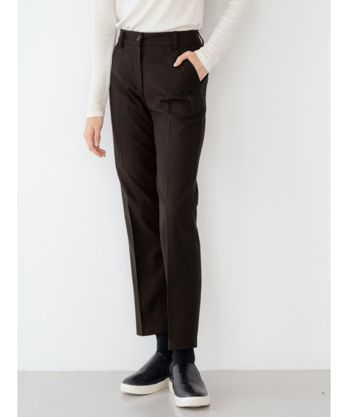 NITINA(ニティナ)の「ウールブレンドクラシックパンツBR(スラックス・レディース・ブラウン・SMALL/MEDIUM/LARGE)」の1枚目の写真