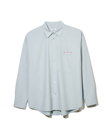 ZNO（ジーアンドオー）の「オーバーサイズポプリンロングスリーブシャツ（ライトブルー）（シャツ/ブラウス）」