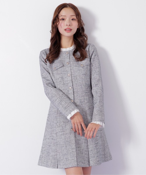 JILL by JILL STUART(ジルバイジルスチュアート)の「◇ツィードミニワンピース(ワンピース・レディース・ブラック/ネイビー・SMALL/MEDIUM)」の5枚目の写真